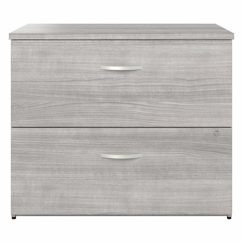 Classeur latéral à 2 tiroirs Kemry, Gris platine