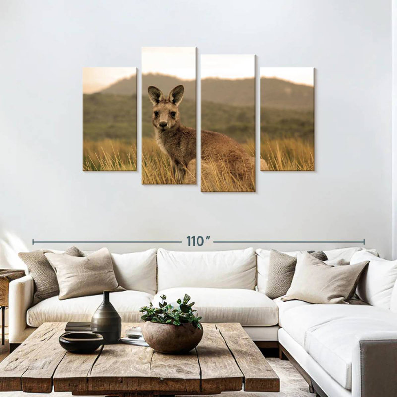 Brampt Wild Kangaroo, 48" H x 75" W
