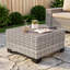 Ensemble de conversation modulaire de patio 10 pièces avec table de foyer et chaises berçantes pivotantes-961894347