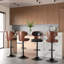 Swivel Upholstered Faux Leather Adjustable Height Bar Stool