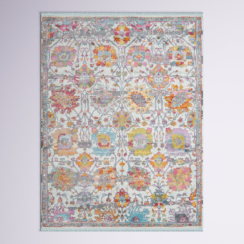 Haefner Floral Indoor Rug, Rectangle 9' x 12'