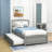 Twin Wood Platform Bed with Twin Trundle-1285537125