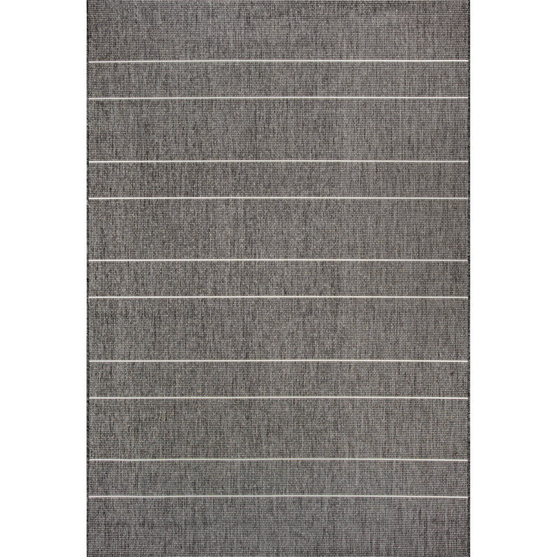 Reardon Striped Indoor / Outdoor Rug, Rectangle 7'6'' x 10'9''