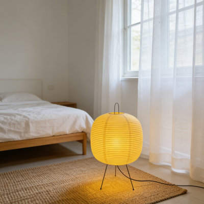Rice Paper Lamp, Japanese Paper Table Lamp with 3 Colour