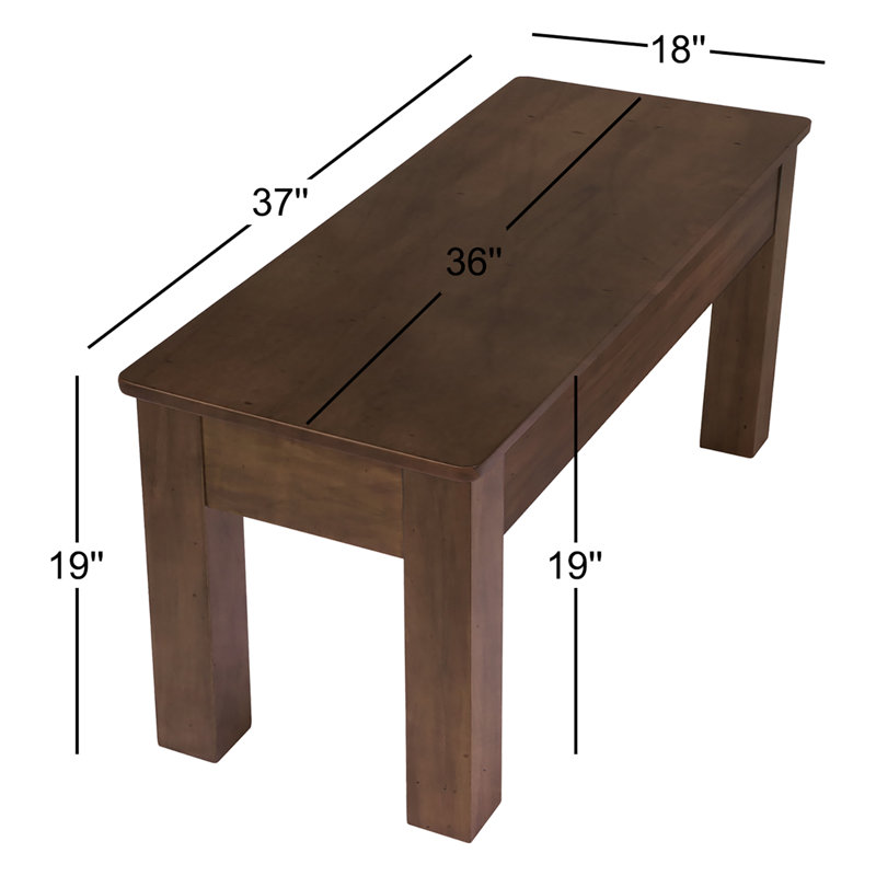Solid Wood Bench, Whiskey