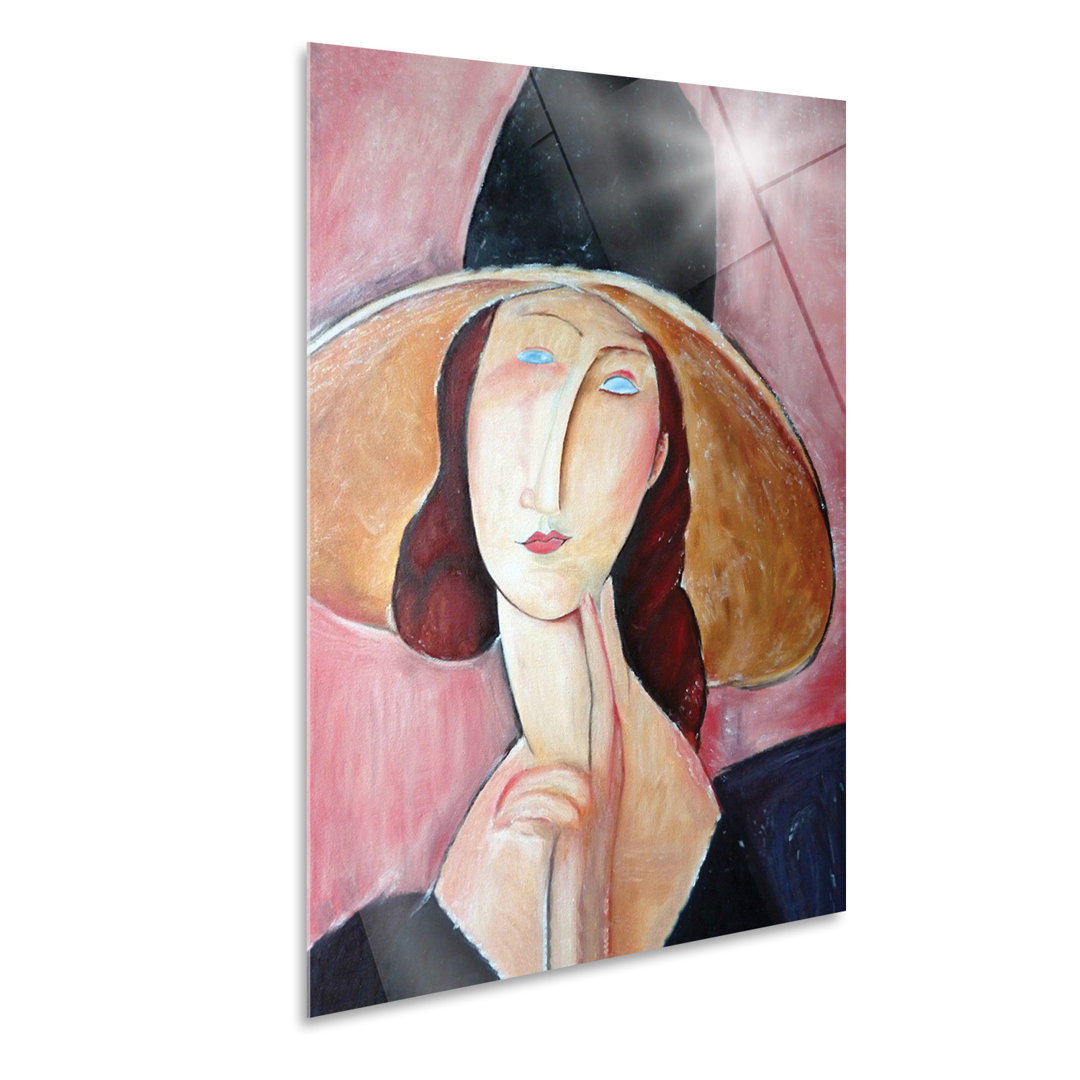 Acrybild Jeanne Hebuterne mit Wide Headgear von Amedeo Modigliani