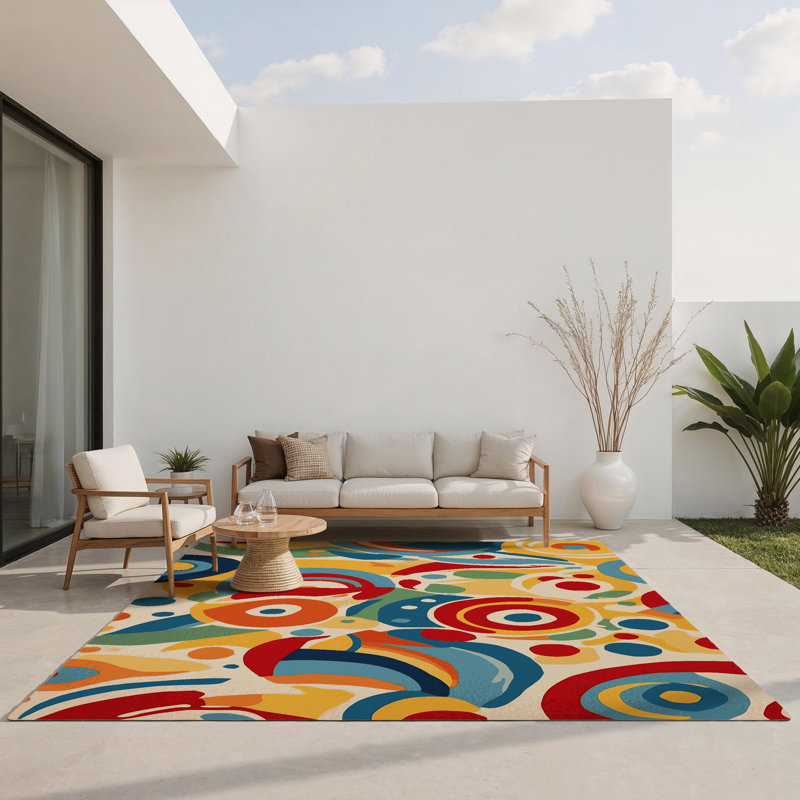 Bouncy Spark Indoor And Outdoor Area Rug, Rectangle 4' x 6'