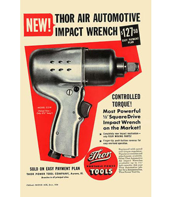Thor Air Automotive Impact Wrench - Advertisement Print