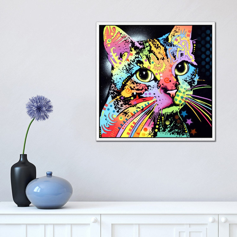 Catillac New by Dean Russo - Print on Canvas, White Framed, 45.72 cm H x 45.72 cm W