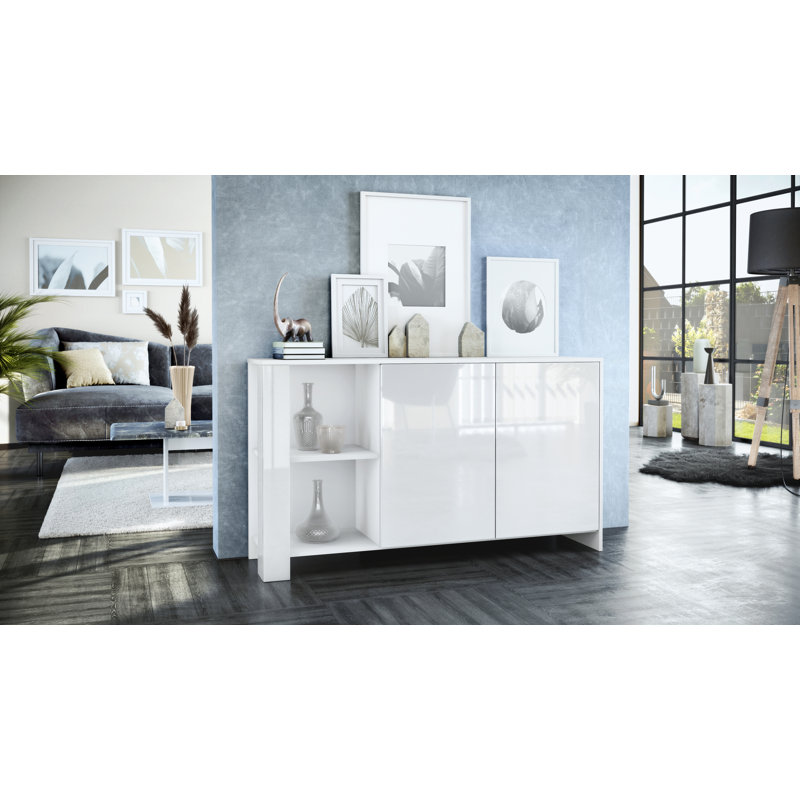 Antum 143cm Sideboard, High Gloss White
