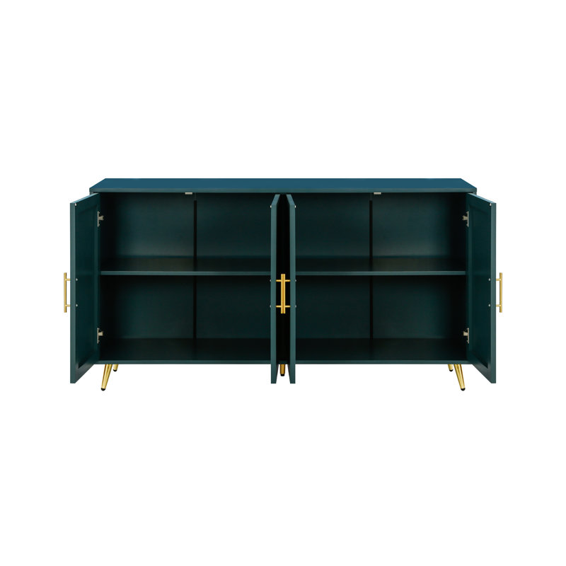 Meuble télé de style moderne avec rangement et armoire décorative bleu marine