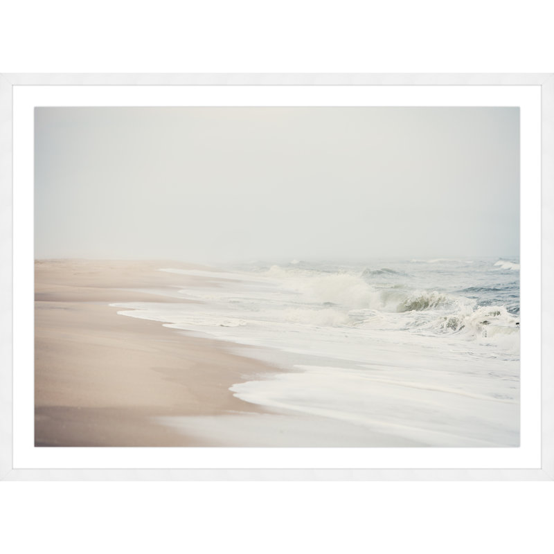 Dreamy Sea, White Single Picture Framed Paper, White, 50.5" H x 68.5" W