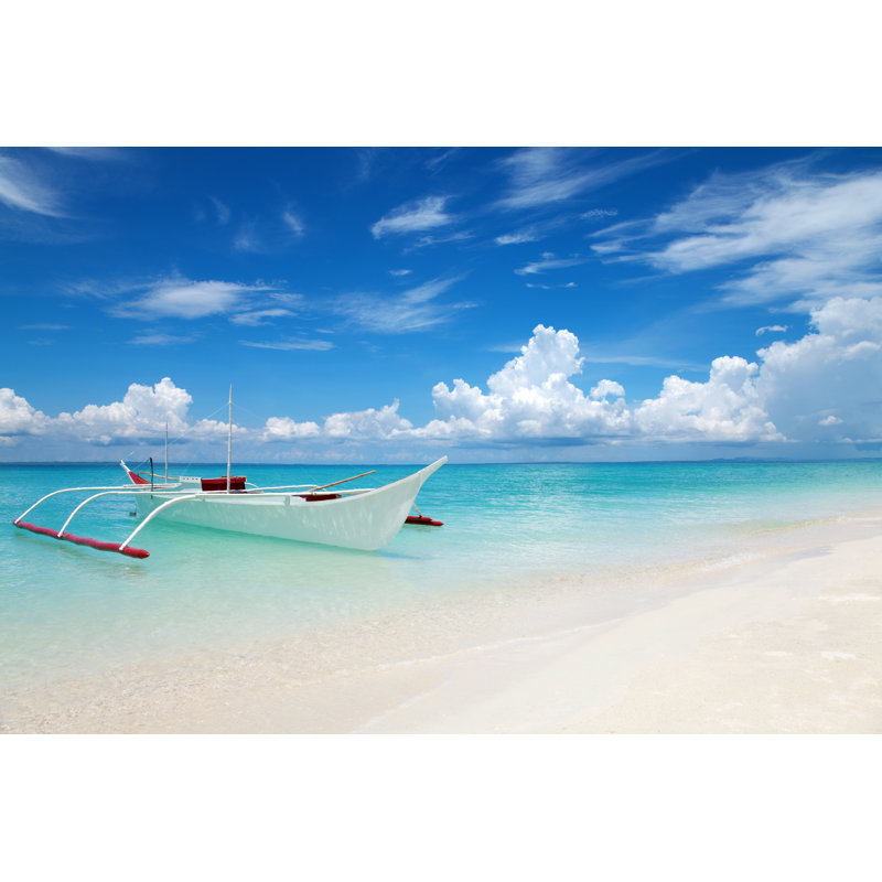 Bateau - photographie sur toile tendue, L 12 po x H 8 po