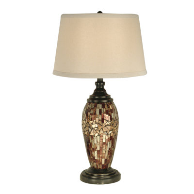 Lampe de table ovale en verre 30 po Mosaic