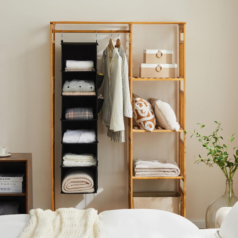 Étagère de rangement 11,8 po Elkan, H 47,2 po x l 11,8 po x P 11,8 po, Bleu