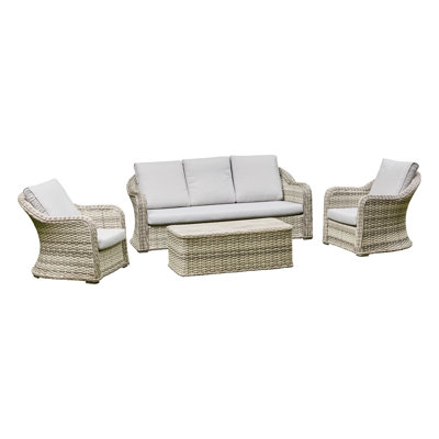 6 - Person Patio Dining Set with Rectangular Table , Cushions Included