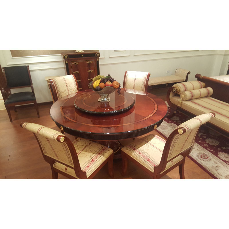 Giovanni Round Solid Wood Dining Table, 59" W x 59" L