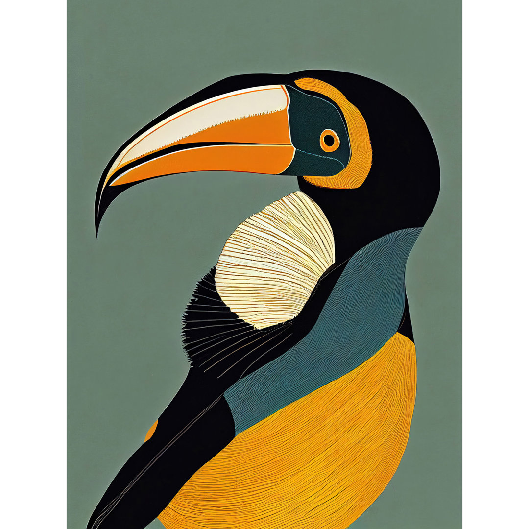 Keel Billed Toucan Bird Vintage - Print