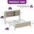 Metal Platform Bed with Bookcase Headboard and LED Lights-994892045-994892040
