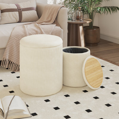 Upholstered Velvet Vanity Stool
