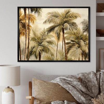 Palm Tree Desert Oasis III  Palm Trees Wall Art Palm Canvas Print