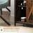 Sideboard Buffet Cabinet | Industrial Farmhouse with Sliding Barn Doors, Adjustable Shelves | Rustic Brown | MDF+Steel