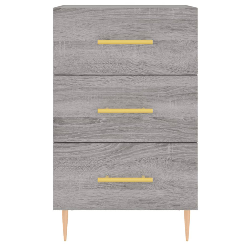 Jariel 40cm W Iron Bedside Table, Grey Sonoma