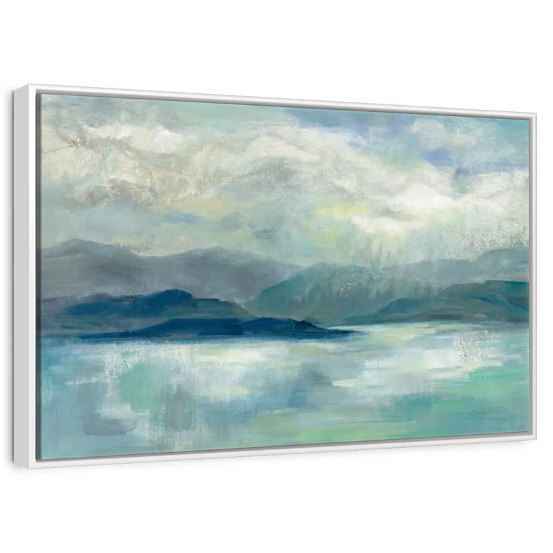 Tôt le lever du soleil, Cadre flottant blanc, 13 po x 9 po