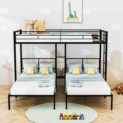 Harriss Triple Bunk Bed with Ladder and Slats by Viv + Rae™