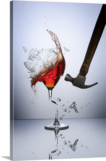 « smash » par paul kruchowski, reproduction de photo sur toile, H 24 po x l 16 po x P 1,25 po