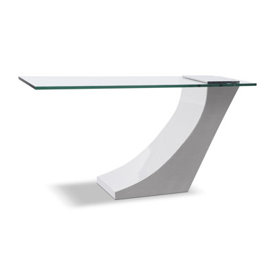 Juergen 60'' Glass Top Console Table