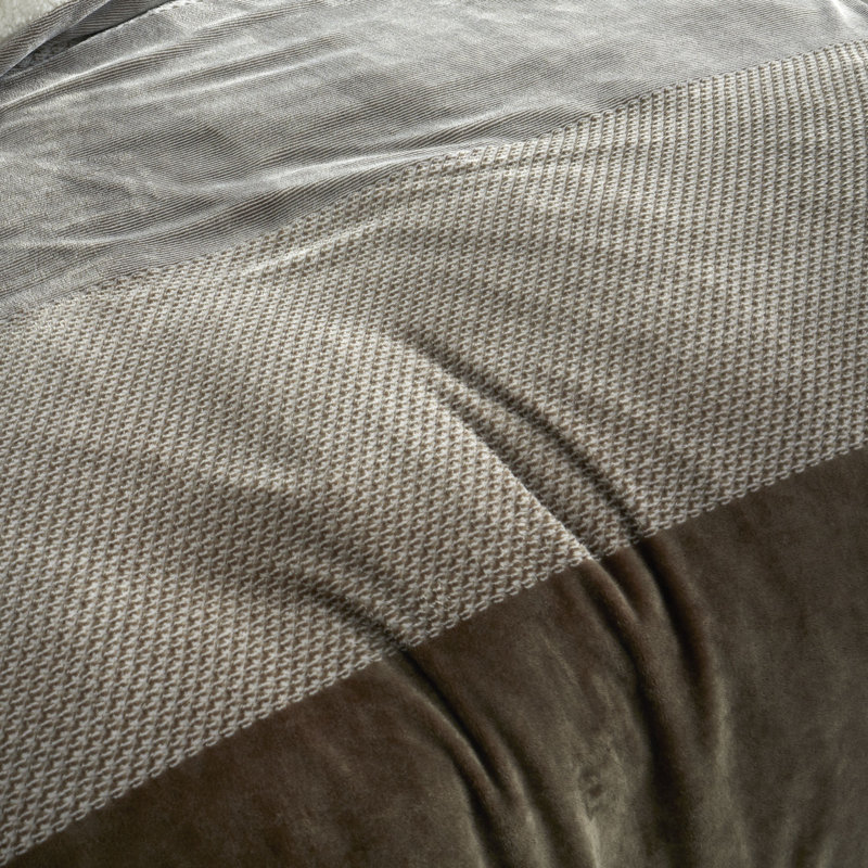 So Soft Banded Velvet Sherpa, 135 x 200cm Duvet Cover + 1 Standard Pillowcase