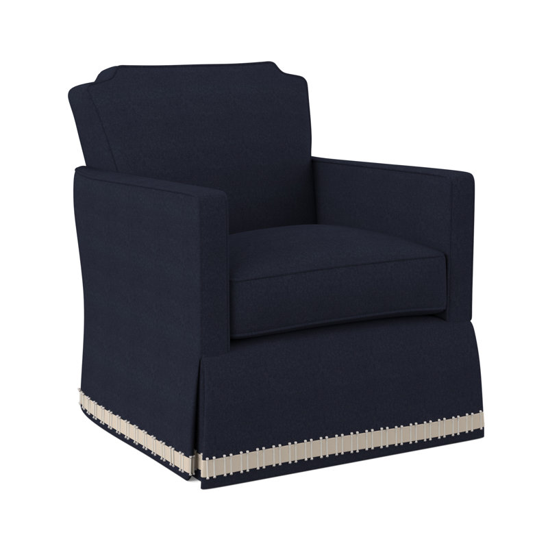 Elise Swivel Armchair, Margaret Ebony Polyester Blend