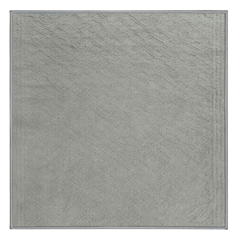 Machine Washable Abstract Brown Area Rug, Square 7'