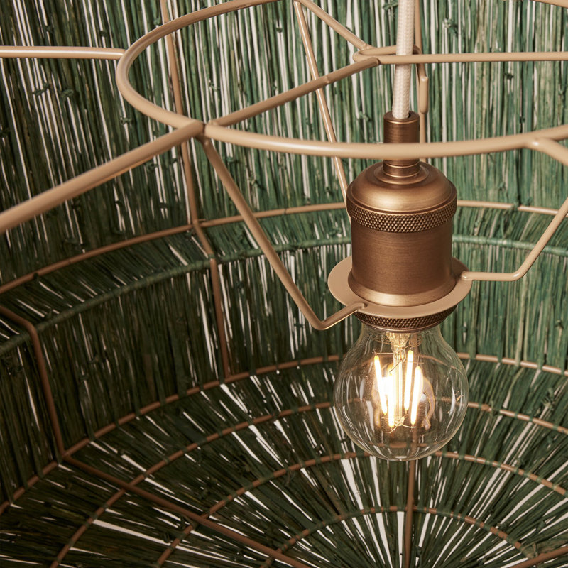 Cocktail Two-Tier Grass Pendant in Green