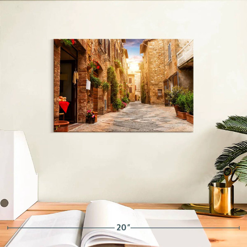 Rue Nicci à Pienza, H 8 po x l 12 po