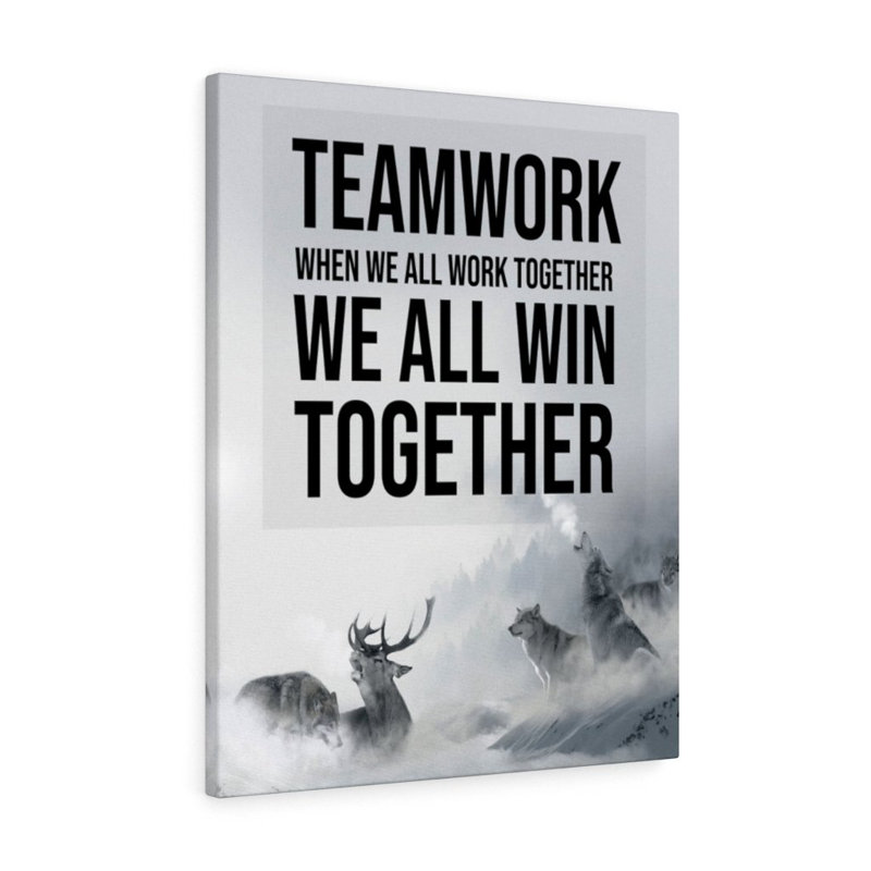 Teamwork Of Wolves House - Wrapped Canvas Print, 61cm H x 46cm W