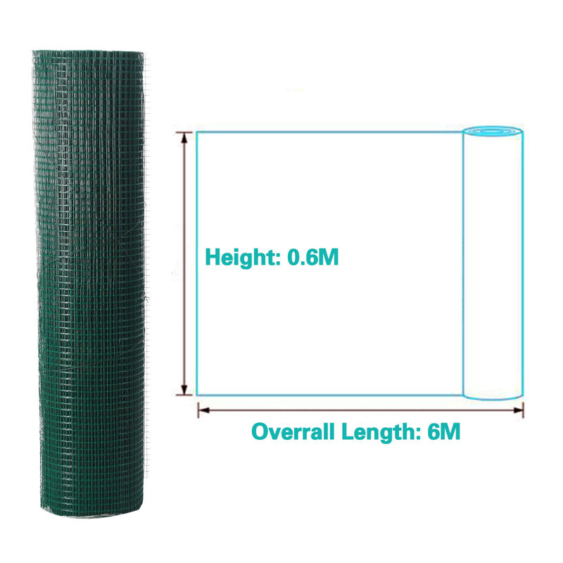 Bettrys Metal Wire/Mesh Fence, 24" X 6M, Green