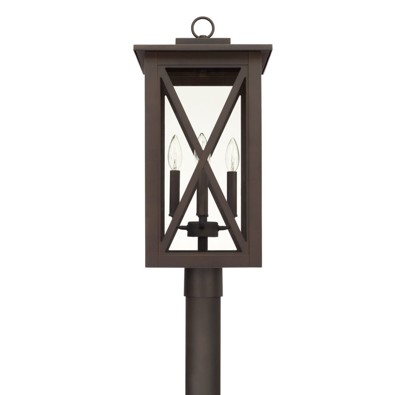 Tête de lanterne 4 lumières 23,75 po Aticus, Bronze huilé