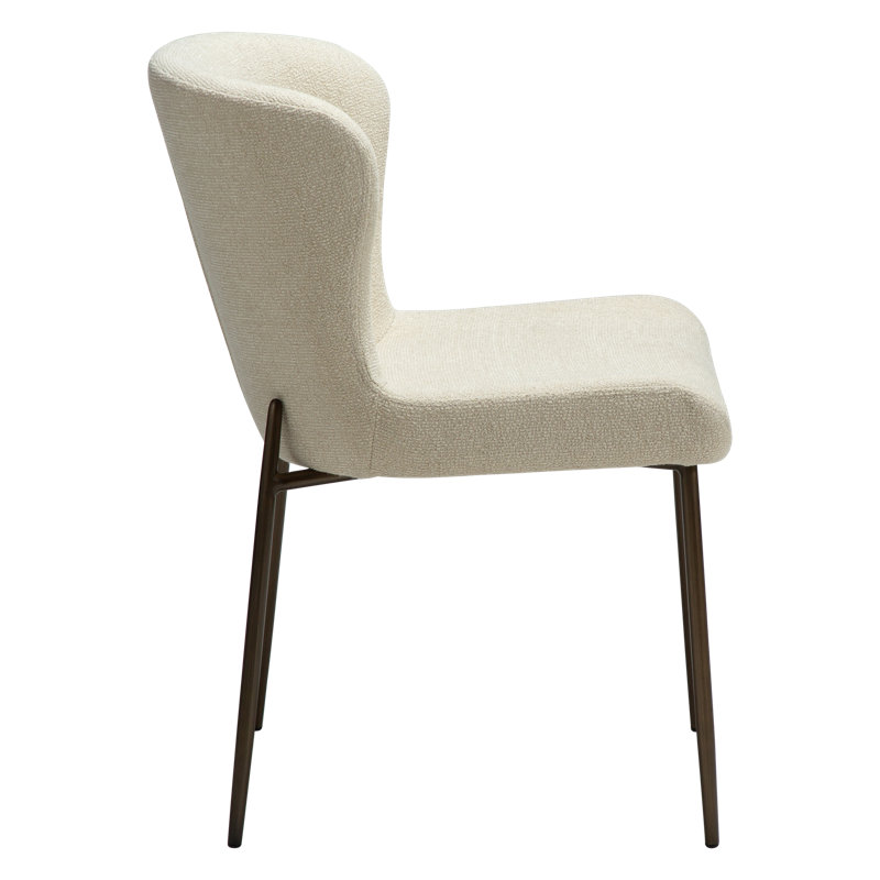 Glam Dining Chair, Brass, Almond