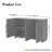 Araminta 47" W Sideboard Cabinet with Vertical Fluted Doors-1247358071