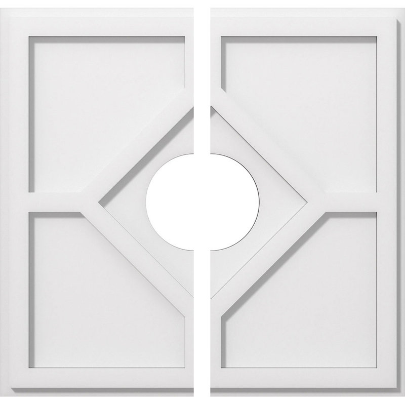 Médaillon de plafond contemporain en PVC de qualité architecturale 40 po x P 6 po x P 14 po x P 1 po