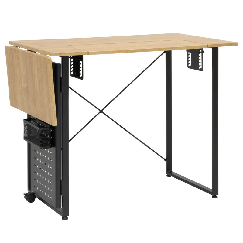 Sewing Table with Swingout Storage Panel, Ashwood