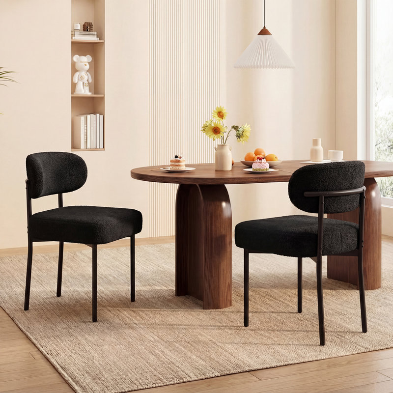 Monik 19.3'' H Tufted Upholstered Side Chair, Black