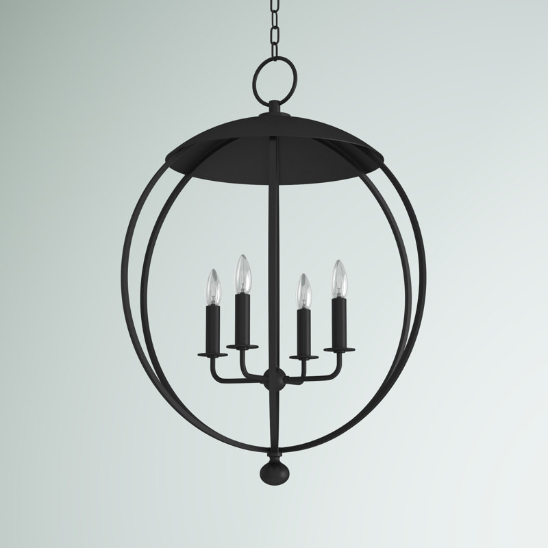 Luminaire suspendu 4 lumières Sophia, Fer vieilli