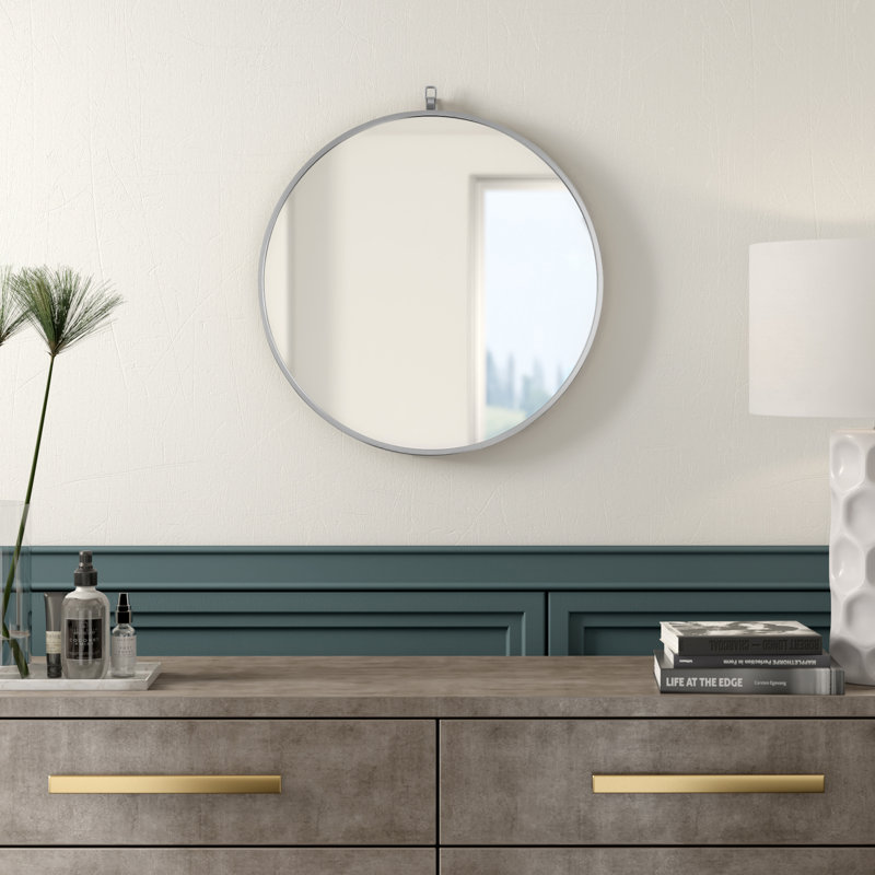 Miroir Cassie, 42 po x 42 po, Blanc