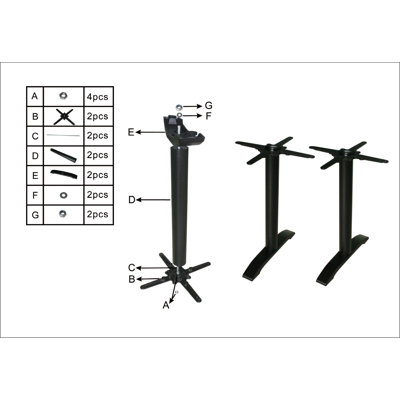 Base de table 28,34 "Dennis