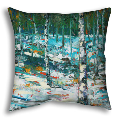Throw Pillow, Blue Winter by Jeff Boutin