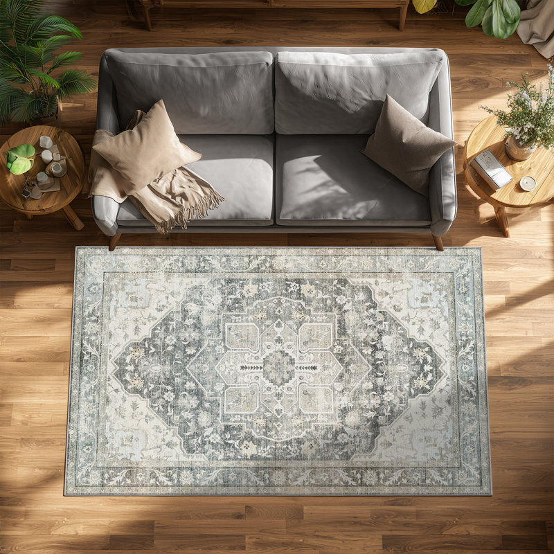 Persian Performance Machine Washable Indoor Area Rug, Rectangle 8' x 5'