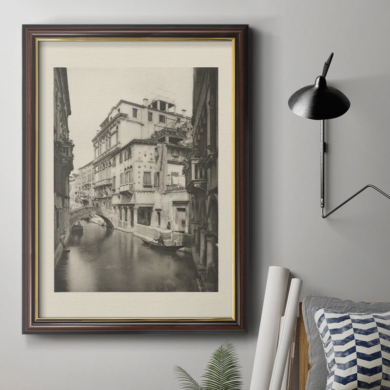 Vintage Views of Venice VI - Photographie de cadre photo sur toile, H 36 po x l 24 po x P 2,5 po